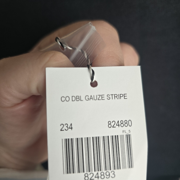 NWT Kaktus Light Blue and White Striped Tunic Top 100% Cotton Size XXL Beachy - Picture 7 of 7